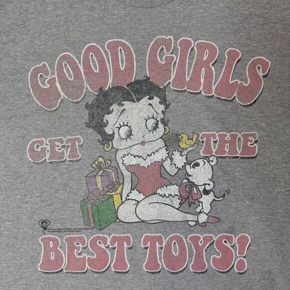 Vintage Betty Boop Christmas Good Girls Get The Best Toys Size Medium - Picture 2 of 7